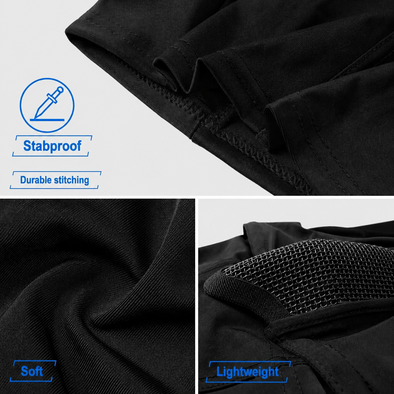 Stabproof Full Anti cut face protection balaclava tactical mesh mask for outdoor safety clothing black
